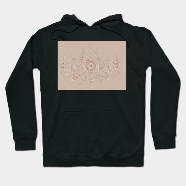 Lotus Henna Flower Hoodie by ally1021